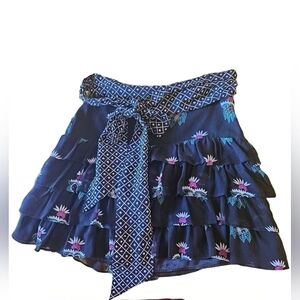 Celica Birtwell for express silk tiered mini skirt. Size 0